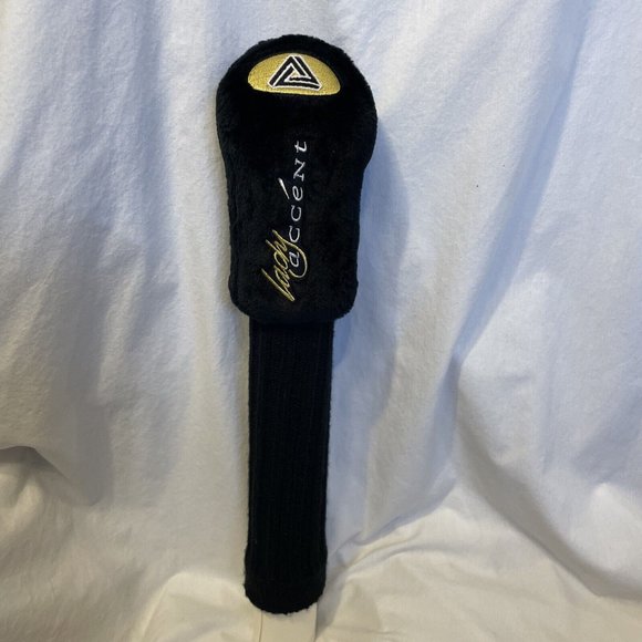 La Jolla Lady Accent Golf Club Headcover Black Gold 16" long Great Used Conditi - Picture 2 of 10